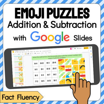 Preview of Addition & Subtraction Digital Puzzles for Google Slides │ Distance Learning