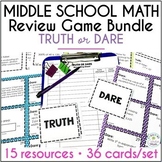 Truth or Dare Easy-Prep Math Games for 6th Grade Math, 7th