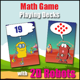 Math Game Card Decks | 2D Robots | Ideal for Math Rotations!