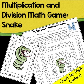 Preview of Math Game (No Prep): Multiplication and Division Snake