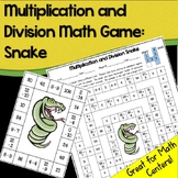 Math Game (No Prep): Multiplication and Division Snake