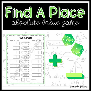 Preview of Math Game - Absolute Value Game - Find A Place