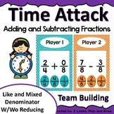 Math Game Time Attack Adding and Subtracting Fractions  50