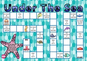 Under The Sea Themed Game Board By Miss Beck | Teachers Pay Teachers