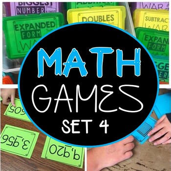 Preview of Math Games 3rd Grade Bundle - Set 1 Partner Math Centers Stations Fun Friday