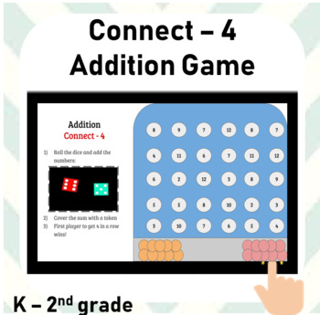Preview of Math Games: Addition up to 20 | Connect - 4