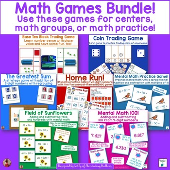 Preview of Second Grade Math Games, Activities & Centers Review and Practice Collection