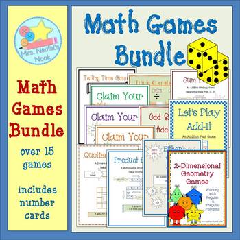 Preview of Math Games Math Centers Bundle