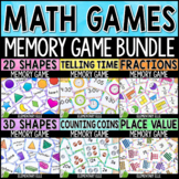 Math Games Bundle | Memory Match Math Centers