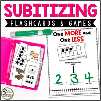 Preview of Math Games, Centers and Flash Cards Subitizing Number Sense K-1