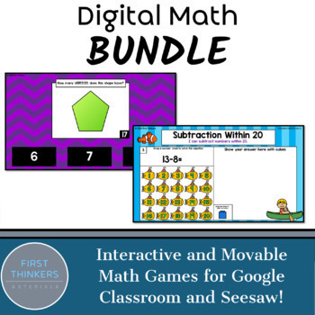 Preview of BIG BUNDLE Math Games and Activities Google Classroom | Digital Resources