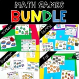 Kindergarten Hands-On No Prep Math Games Bundle