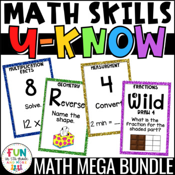 Preview of Math Games Mega U-Know Bundle | Math Test Prep Review Games