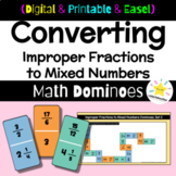 Math Games | Math Domino: Converting Improper Fractions an