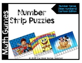 Math Games: Number Strip Puzzles [Cartoon edition]