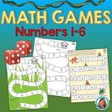 Math Games Kindergarten or Pre-K | Numbers 1-6