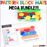 Math Games | Pattern Block Mats MEGA Bundle | Math Centers