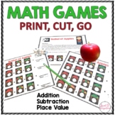MATH GAMES - Print, Cut, Go Apple Theme (MATH CENTERS)