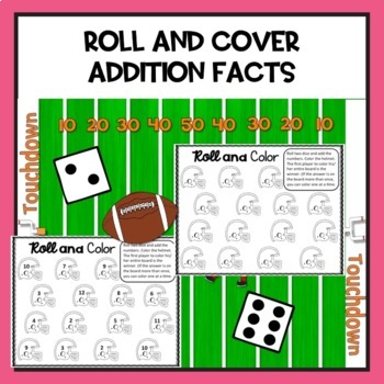 MATH GAME CENTERS - Print, Cut, Go Football Theme by Sweet Integrations