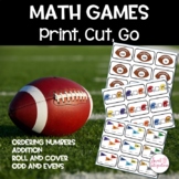 MATH GAME CENTERS - Print, Cut, Go Football Theme