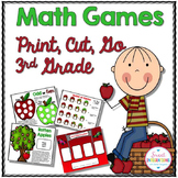 MATH GAMES - Print, Cut, Go 3rd Grade (MATH CENTERS WITH A