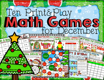 Preview of Math Games and Centers for December - Primary