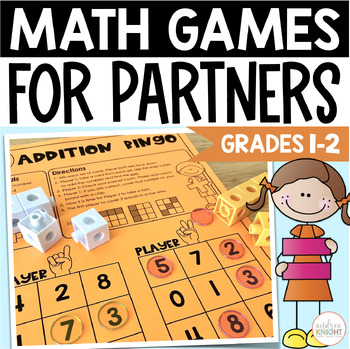 Preview of Math Games for 1st and 2nd Grade - Low Prep Games for Partners or Math Centers