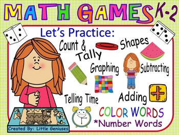 Preview of Grade One Math Games~ A Bundle of Hands-On Fun