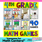 4th Grade Math Games Review : Rotation Stations Center Activities