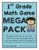 Math Games for first grade - 55 game MEGA PACK for year-long use!