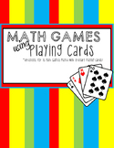 Math Games using Playing Cards