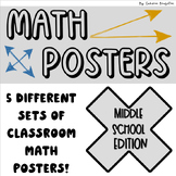 Types of Lines Math Anchor Charts Poster Signs Classroom Decor | TPT