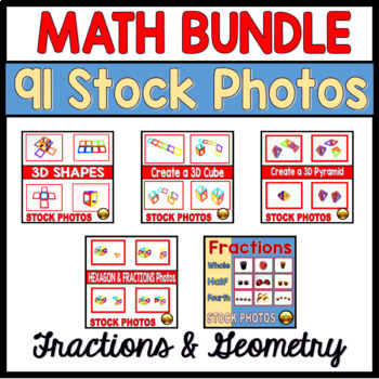 Preview of Math Geometry and Fraction: Stock Photography BUNDLE