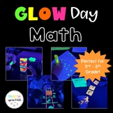 Math Glow Day- End of the Year Activities- Math Review- Gl