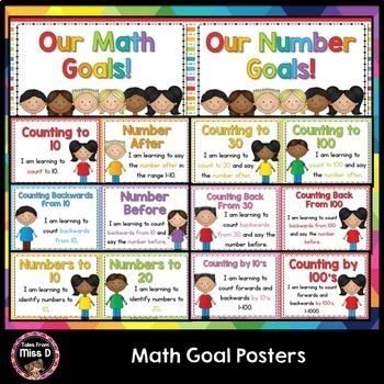 Math Goal Posters by Tales From Miss D | Teachers Pay Teachers