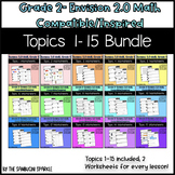 Math Grade 2 Topics 1-15 Worksheets Bundle (Envision Inspi