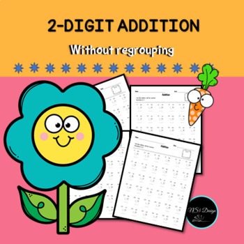 Preview of Math Grade 2nd 2 digit Addition Without Regrouping