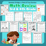 Math Grade 3 End of Year Review Summer Bridge Fun Math Activities