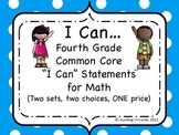 Math Grade 4: CCSS "I Can" posters