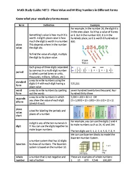 Preview of Math Grade 5 NBT3 Study Guide