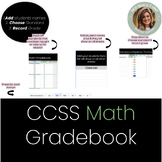 Math Gradebook- CCSS- Common Core State Standards- K-5