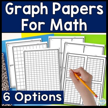 Preview of Math Graph Papers: 6 Designs: Use for Long Division, Subtraction with Regrouping