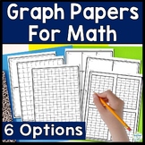Math Graph Papers: 6 Designs: Use for Long Division, Subtr