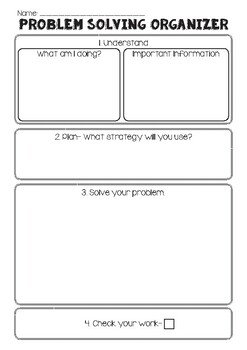 Preview of Math Graphic Organizer