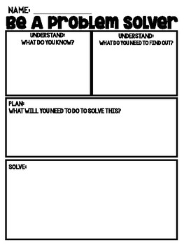 Preview of Math Graphic Organizer - WORD PROBLEMS