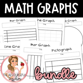 Preview of Math Graphs - Line Graph - Bar Graph - Pictograph - Circle Graph / Pie Chart