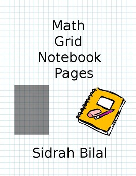 Preview of Math Grid Notebook For School Editable