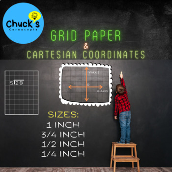 Preview of Math - Grid Paper - Graphing - Cartesian Coordinate System - Quadrants