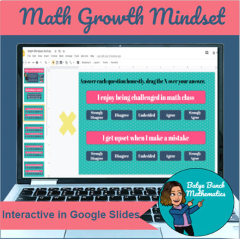 Preview of Math Growth Mindset Google Slides Activity - Distance Learning
