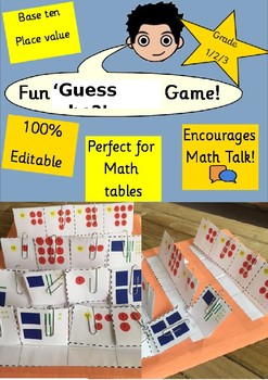 Preview of Math Guess Who Game board editable